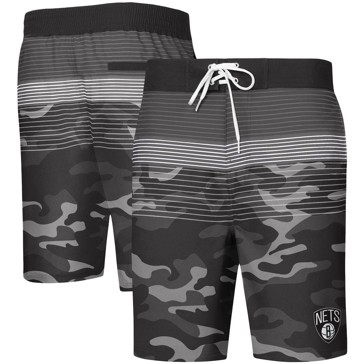 Camouflage in Wintry Blues Mens Beach Shorts Lightweight Running Trunks with 3 Pockets 